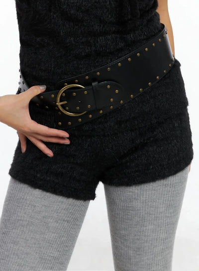 wide-studded-belt-id503 / Black