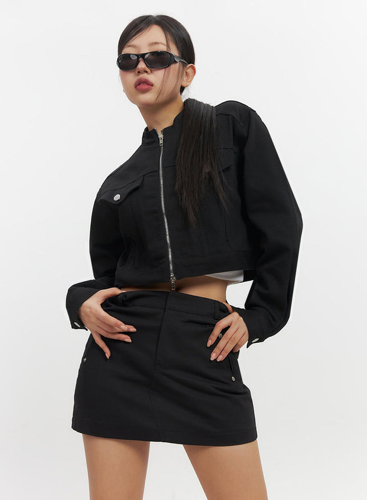 Urban Zip-Up Crop Jacket IF510