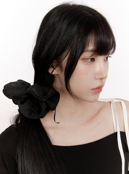 Black Ribbon Scrunchie CJ531