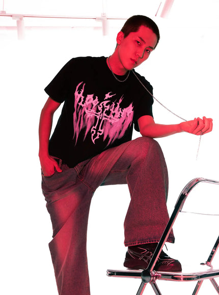 mens-urban-flame-graphic-tee-ig511 / Black