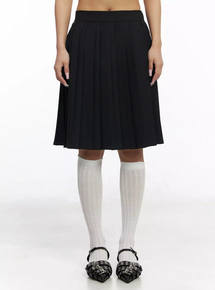 Pleated Midi Skirt IY504