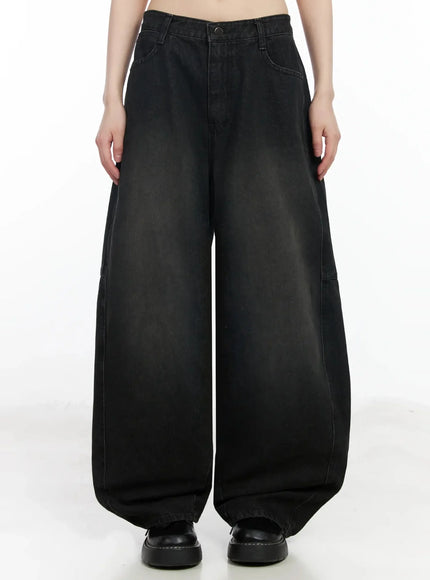 ni-ki-wide-jeans-im530 / Black