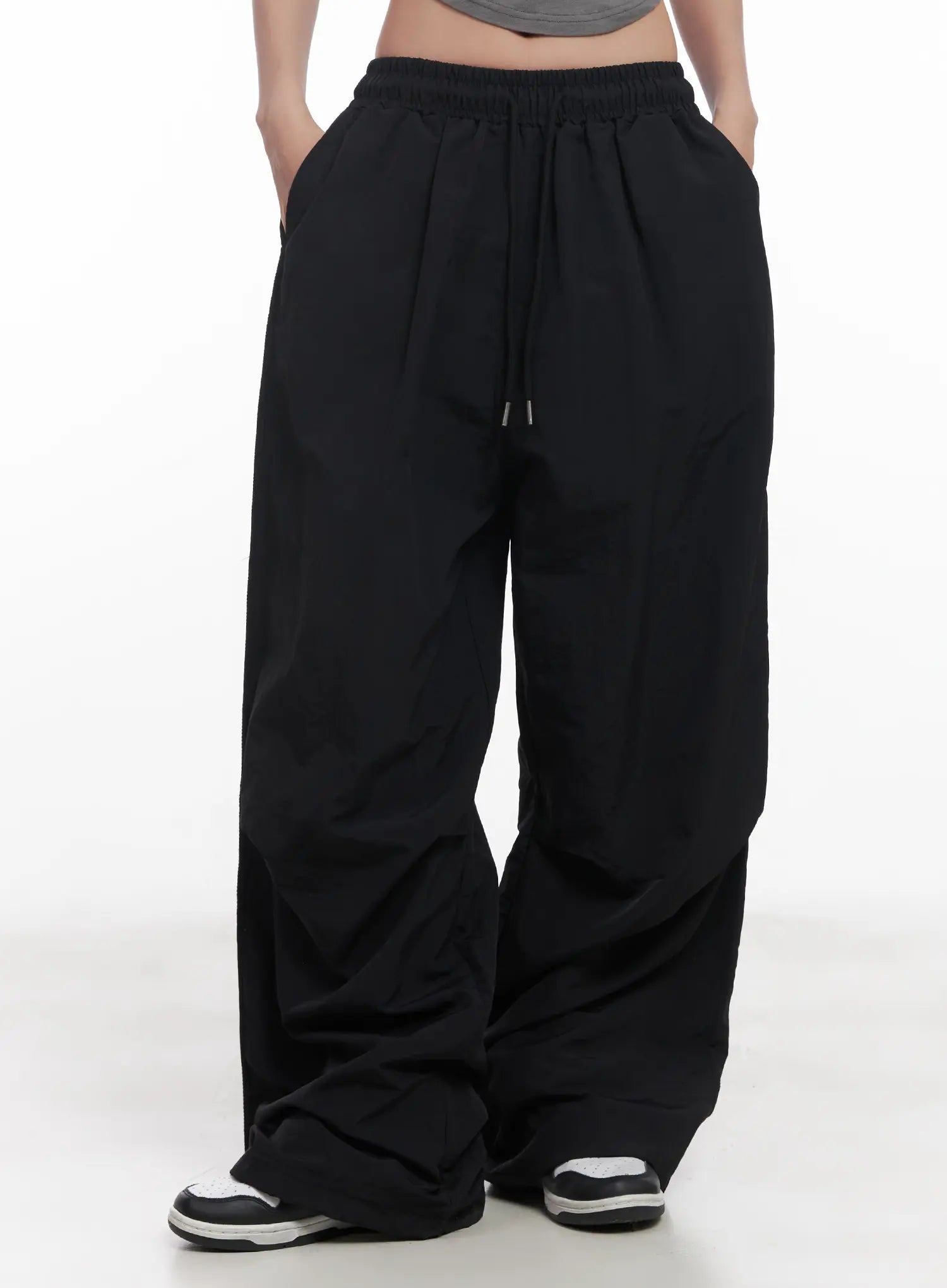 pintuck-active-track-pants-cu517 / Black