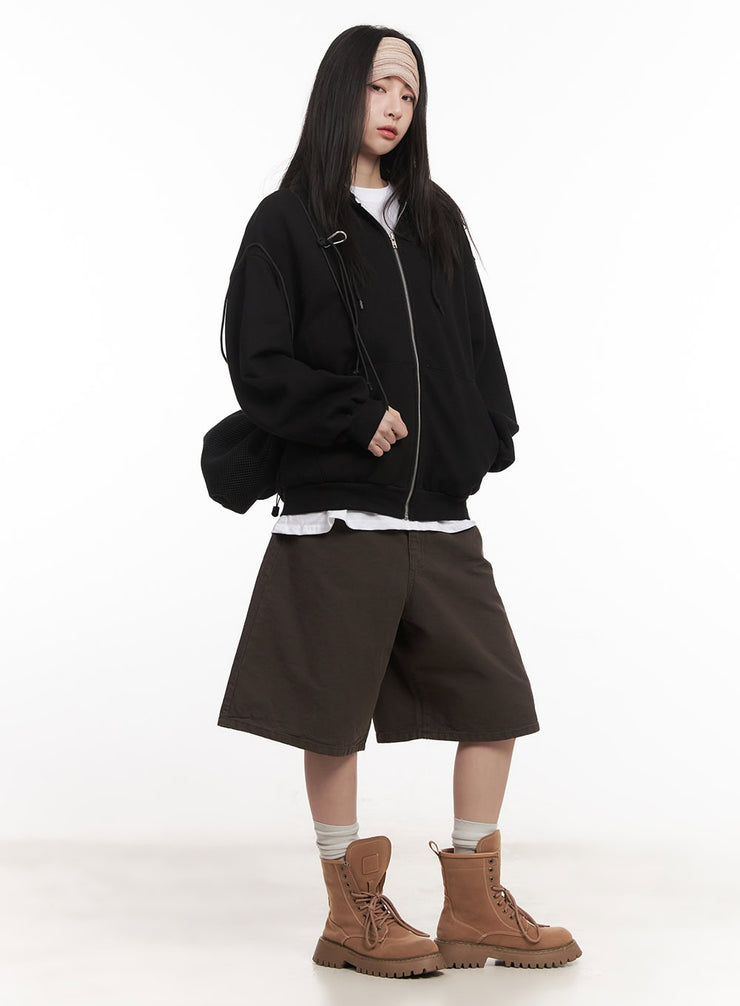 Basic Oversized Zip-Up Hoodie CM517