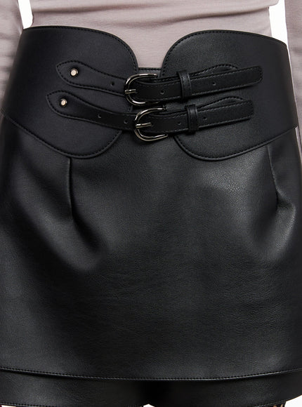 high-waist-double-corset-belt-in507 / Black