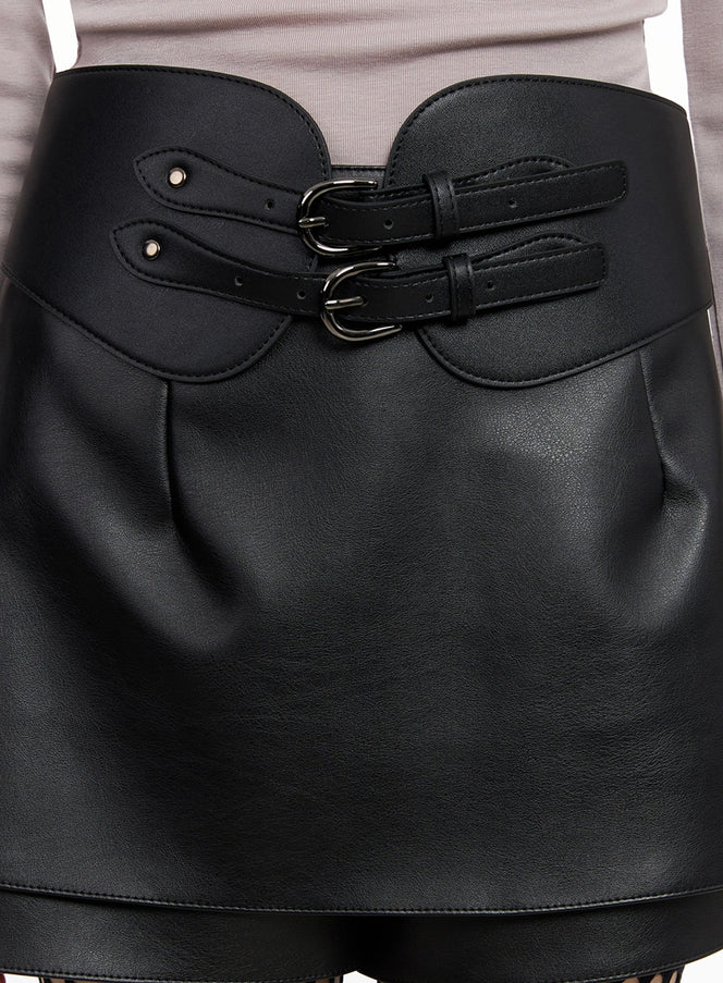 high-waist-double-corset-belt-in507 / Black