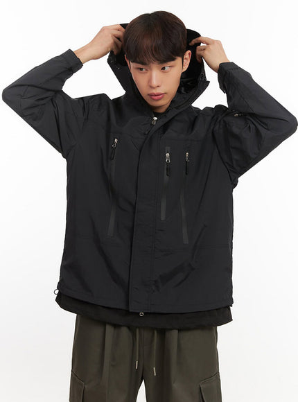 Men's Oversized Zip-Up Windbreaker Jacket IF521