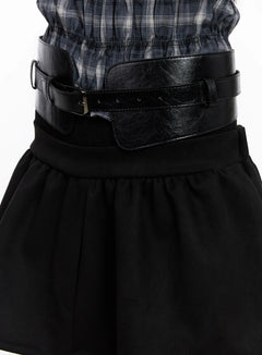 wide-layered-belt-in503 / Black