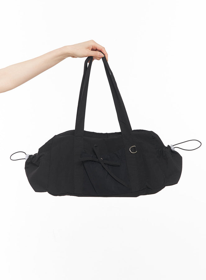 ribbon-duffel-bag-iy516 / Black