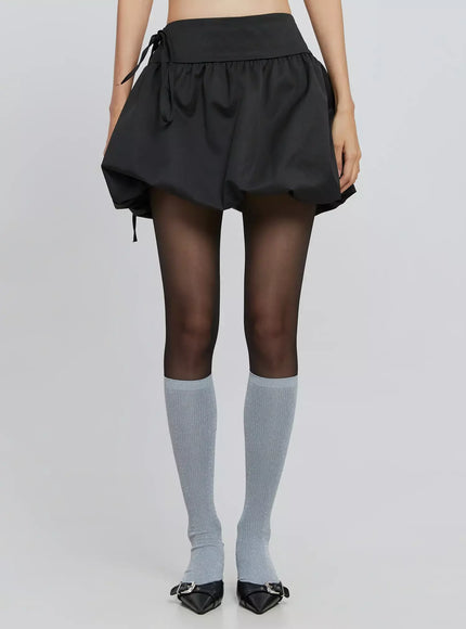 chic-bubble-mini-skirt-io530 / Black