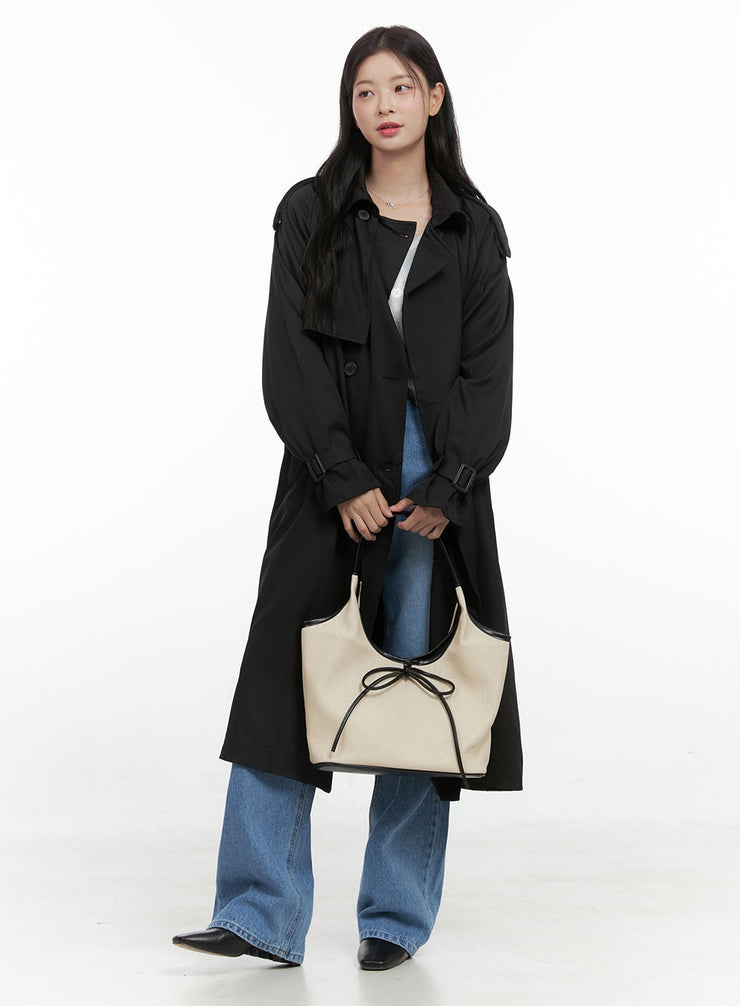 classic-long-trench-coat-os423 / Black