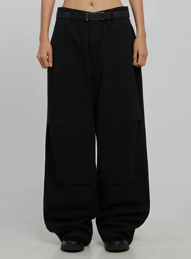 wide-leg-pants-ij509 / Black