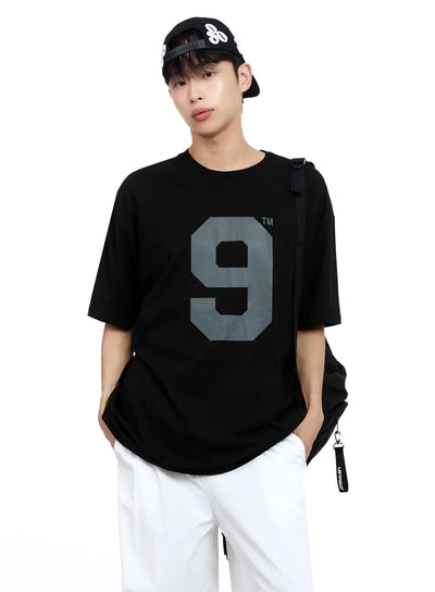 mens-no-9-graphic-tee-ig520 / Black