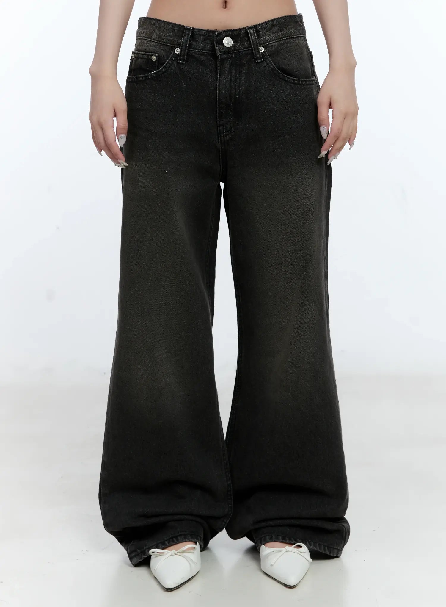 Eunhee Wide-Leg Flare Denim Jeans CL530