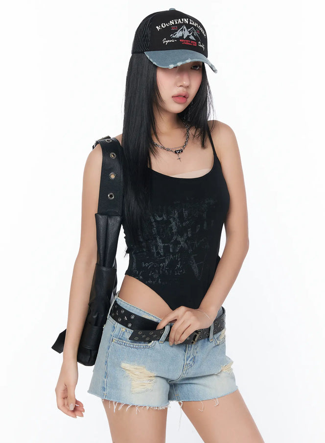 trendy-scoop-bodysuit-cy512 / Black