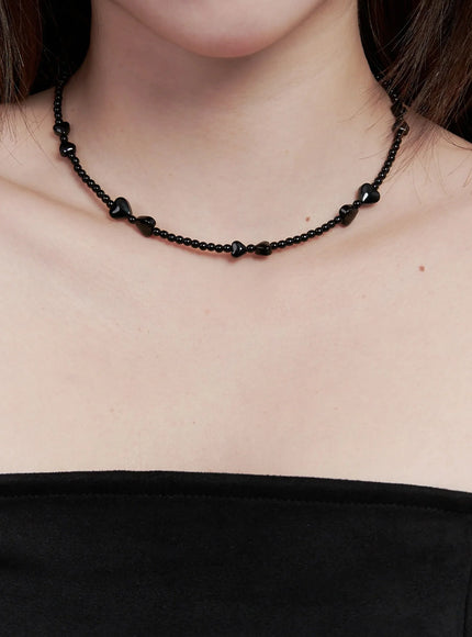 Modern Heart Bead Necklace IG528