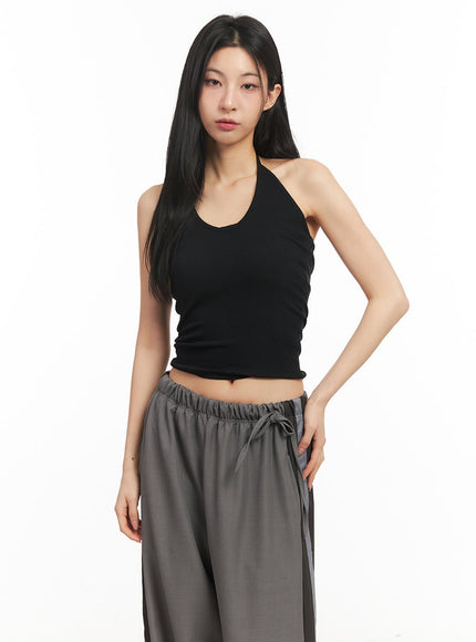 Halter-Neck Crop Tank Top CM503