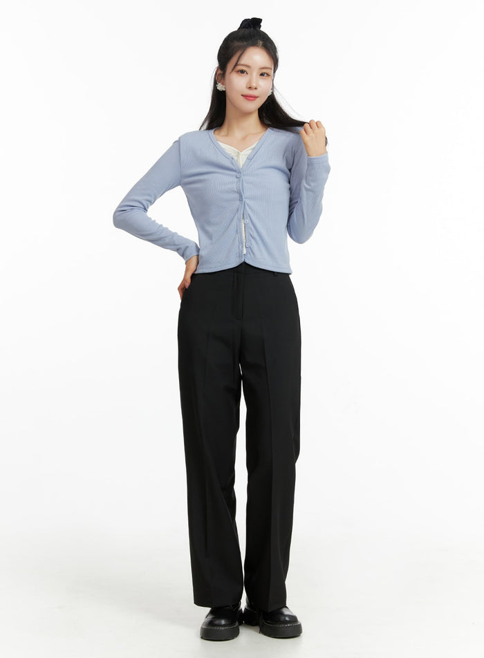 basic-tailored-pants-of415 / Black