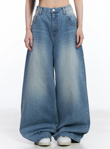 yoon-washed-baggy-jeans-cf518 / Blue