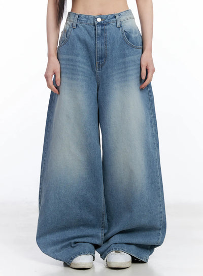 yoon-washed-baggy-jeans-cf518 / Blue