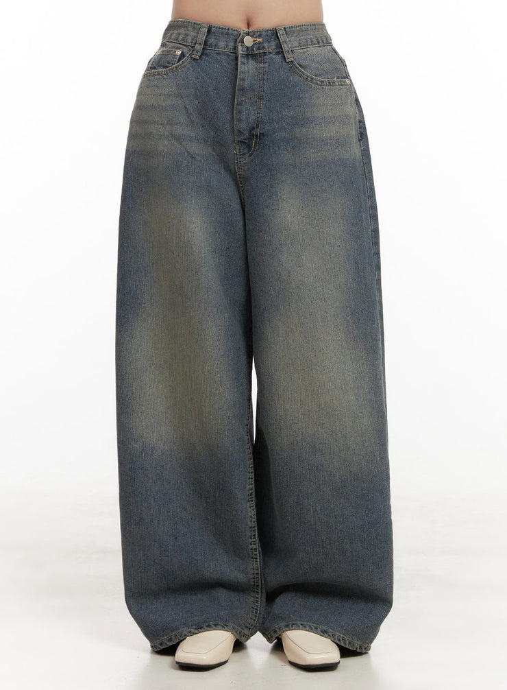 Erin Vintage Washed Baggy Jeans IJ510