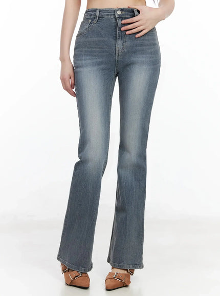 chlo-high-rise-bootcut-jeans-im523 / Blue