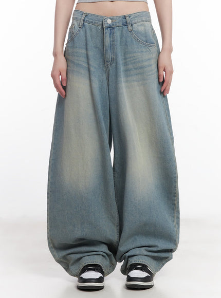 lynn-light-wash-baggy-jeans-cu505 / Blue