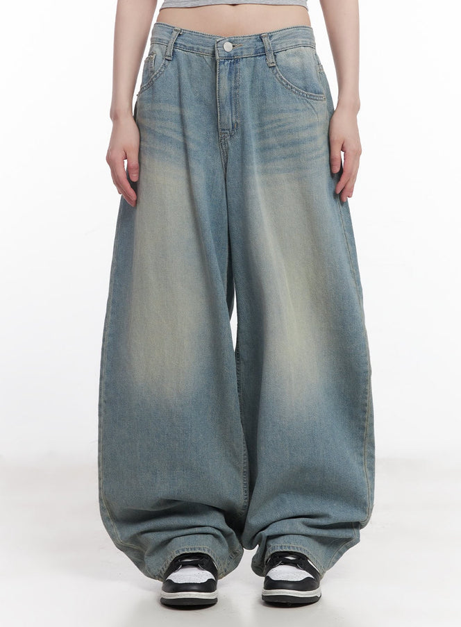 lynn-light-wash-baggy-jeans-cu505 / Blue