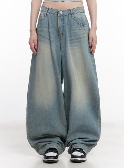 lynn-light-wash-baggy-jeans-cu505 / Blue