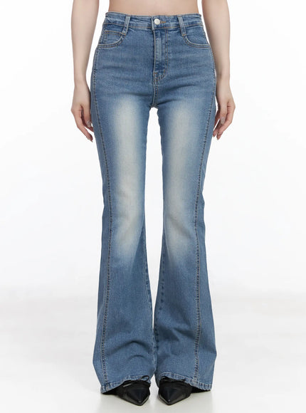 lennox-washed-bootcut-jeans-cf523 / Blue