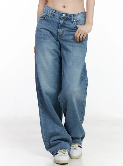 maisy-casual-wide-leg-jeans-cj519 / Blue