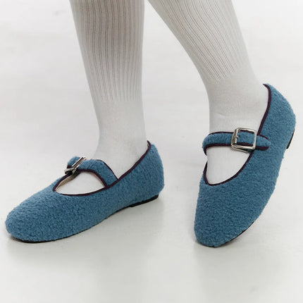 soft-mary-jane-flats-co524 / Blue