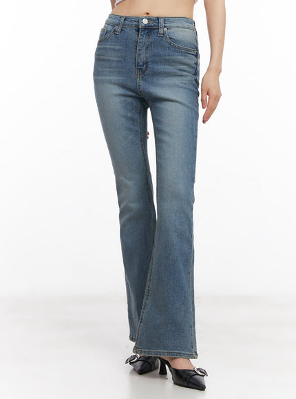 cassy-slim-washed-flared-jeans-cy512 / Blue