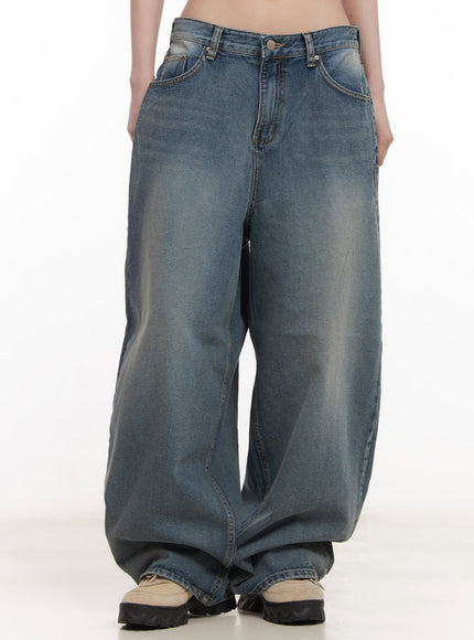 shelly-washed-baggy-jeans-cm518 / Blue