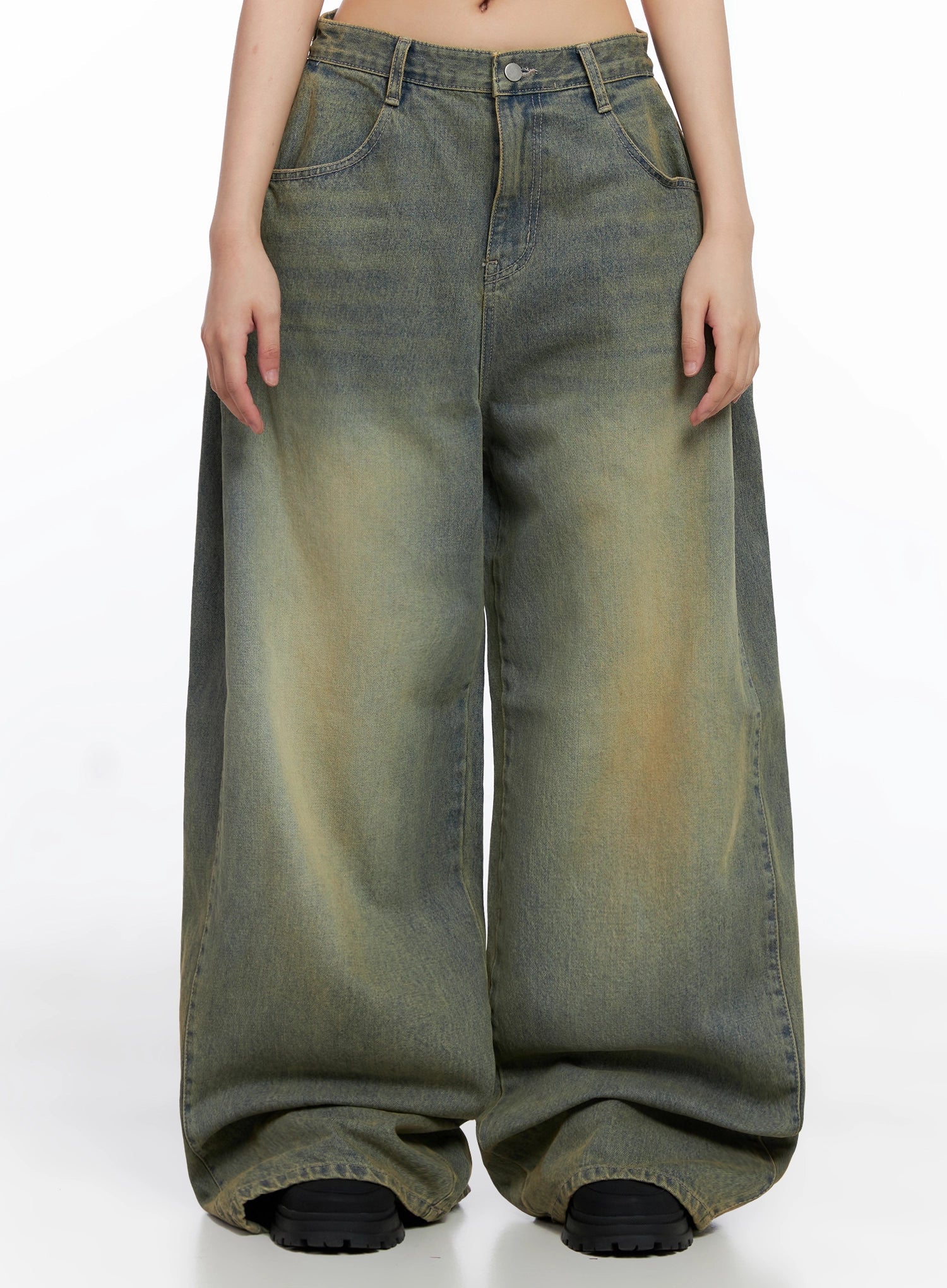 milana-vintage-washed-baggy-jeans-is525 / Blue