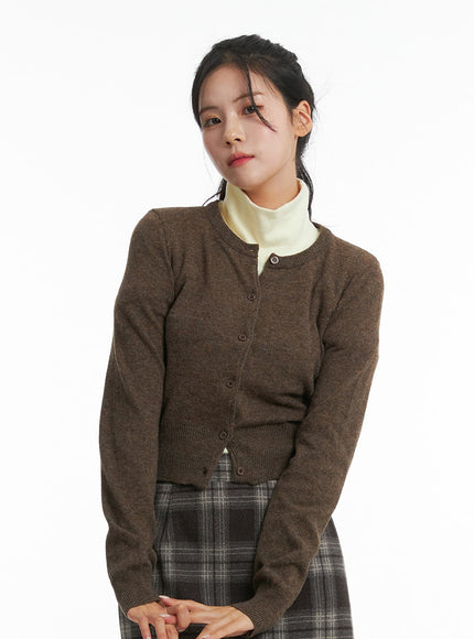 cashmere-cropped-cardigan-od307 / Brown