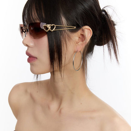 double-hearts-cupid-sunglass-ca509 / Brown