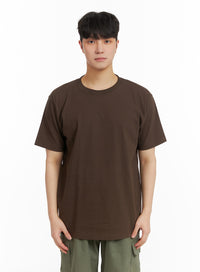 mens-basic-short-sleeve-t-shirt-ia402-brown / Brown