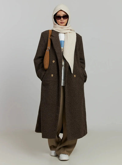 mohair-long-coat-ij505 / Brown