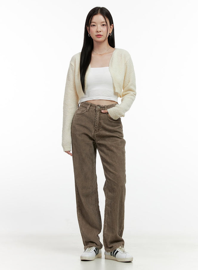 classic-corduroy-straight-leg-trousers-on408 / Brown