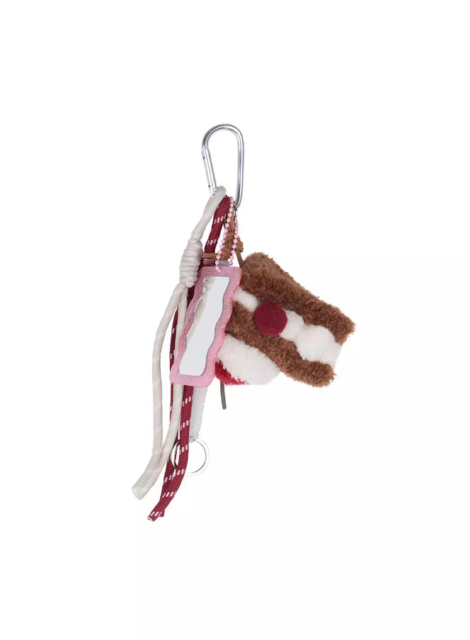 acc-koway-cherry-topped-cake-slice-keychain-cg507 / Brown