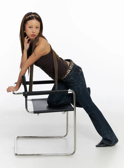 contrast-halter-top-in528 / Brown