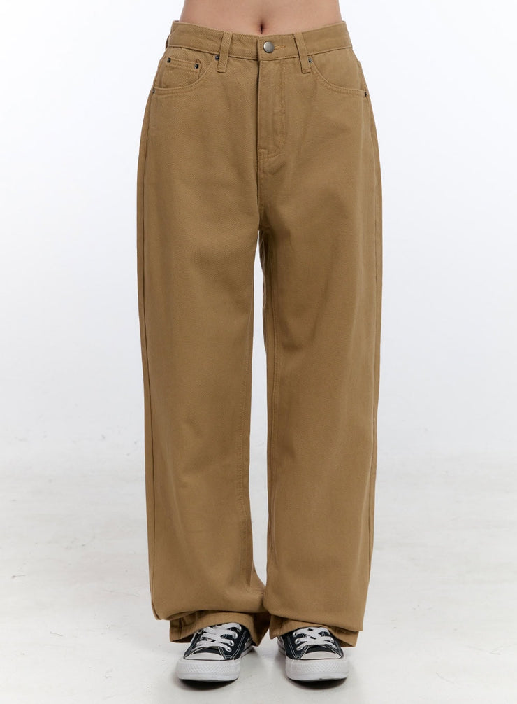 stylish-wide-leg-trousers-on418 / Dark beige