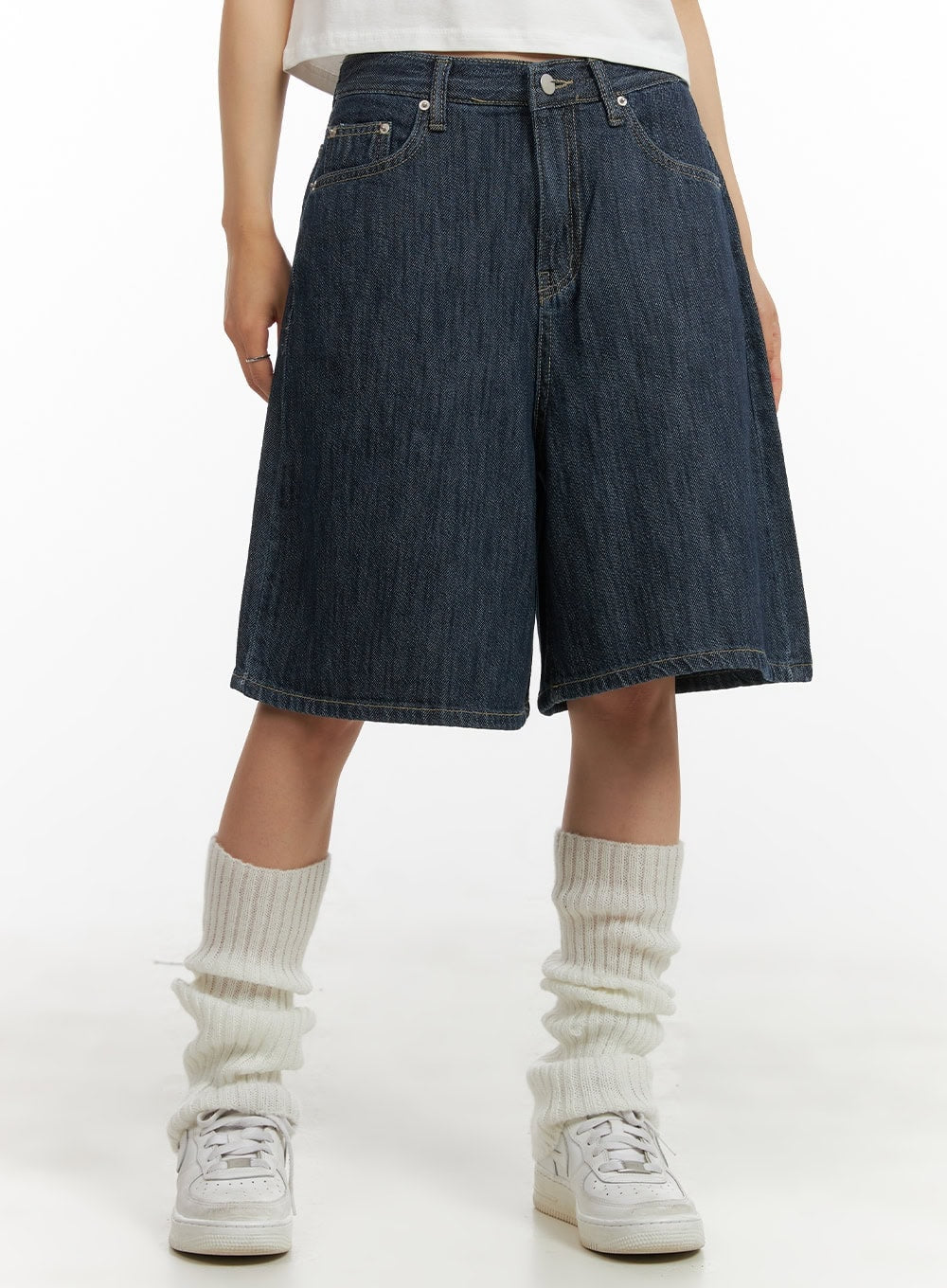 denim-dream-washed-baggy-jorts-cy407 / Dark blue