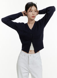 cable-knit-cardigan-oa405 / Dark blue