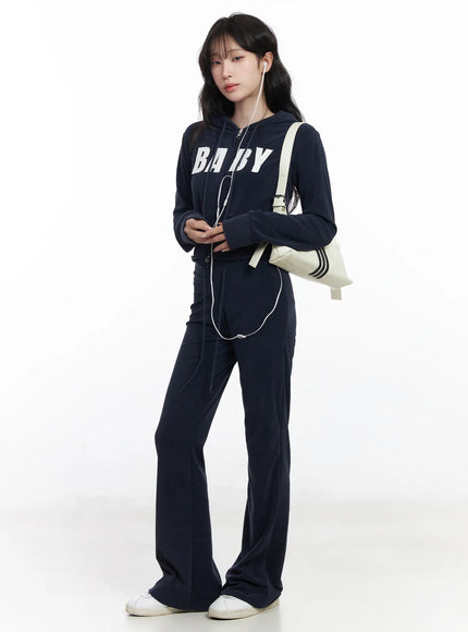 velour-bootcut-track-pants-cj526 / Dark blue