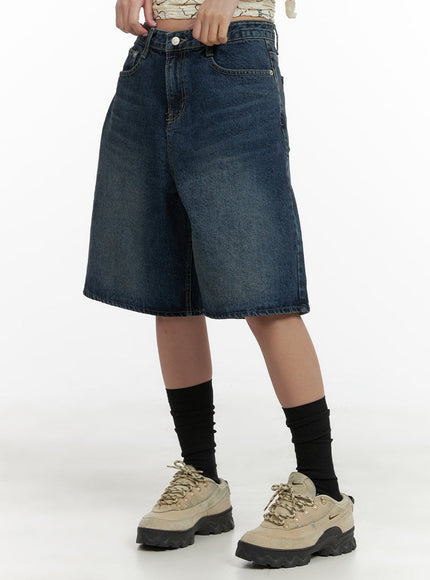 washed-baggy-jorts-ca415 / Dark blue