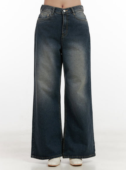 jessica-washed-wide-leg-jeans-on429 / Dark blue