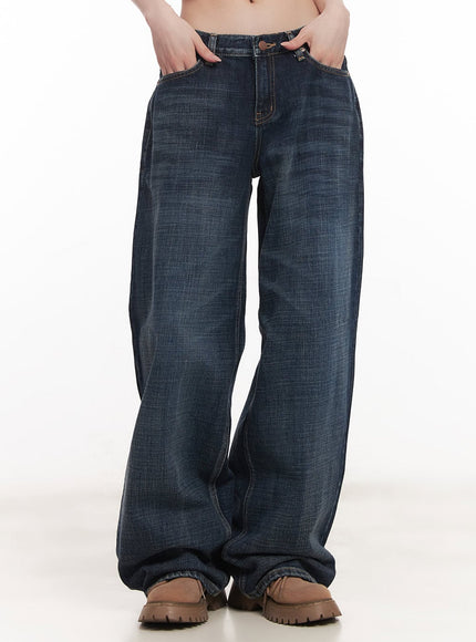 annie-washed-wide-leg-jeans-cm518 / Dark blue