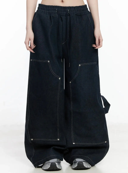 ashlyn-carpenter-wide-leg-jeans-ij528 / Dark blue